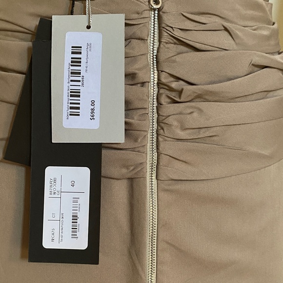 Rokh Twist-Front Button Embellished Cotton Gabardine Midi Skirt - Picture 9 of 12